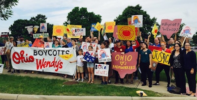 Allies from cities around the Midwest – Cleveland, Cincinnati, Pittsburgh, Ann Arbor, Nashville and Louisville – traveled to Wendy's headquarters for the shareholder meeting.