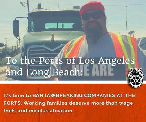 The Teamsters launch a concerted campaign to pressure trucking companies on the issue in California, where a week-long series of job actions involving drayage companies that serve the ports, intermodal rail yards and warehouses began Wednesday.