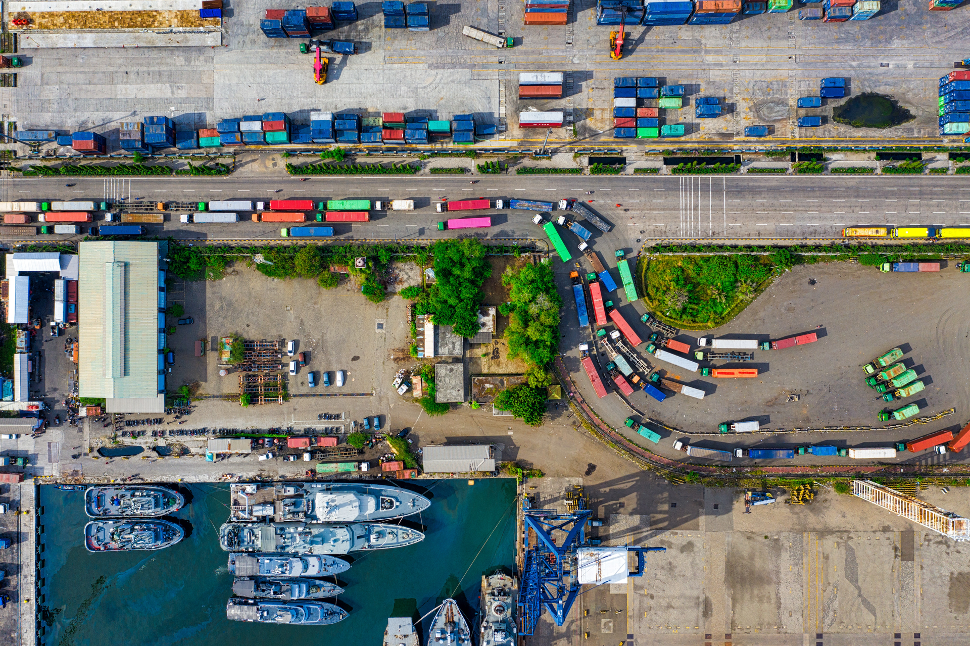 Aerial Shot Boats Building 2226457