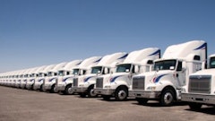 Stock Fleet Of Trucks