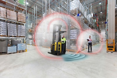 Yale Forklift In Warehouse