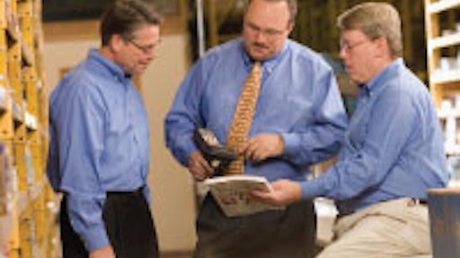 The key players discuss Ware-Pak's strategy. Pictured from left to right: Keith Shay, president, Ware-Pak; Carl Brewer, president, IWS; Mark Plechaty, CEO, Ware-Pak.