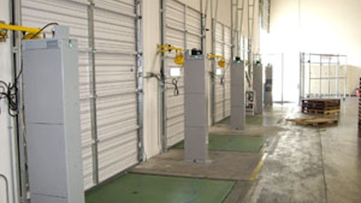 California-based Megatrux Inc. has equipped five of its dock doors with Motorola RFID readers, which scan the pallet tags as shipments are loaded onto the trucks at its Rancho Cucamonga facility.