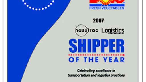 Dole Fresh Vegetables named as the 007 NASSTRAC Shipper of the Year.