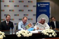 (Left to right) Frank Courtney, CEO of Barloworld Logistics, ME & Asia; Steve Ford, Group CEO of Barloworld Logistics; Abdul Rehman Al Shamsi, Chairman of PAN Emirates; Mohammed Katawala, Group Finance Director of PAN Emirates.