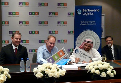 (Left to right) Frank Courtney, CEO of Barloworld Logistics, ME & Asia; Steve Ford, Group CEO of Barloworld Logistics; Abdul Rehman Al Shamsi, Chairman of PAN Emirates; Mohammed Katawala, Group Finance Director of PAN Emirates.