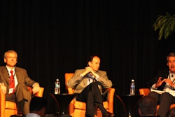 (left to right) Scott Mason, Stepan Company; Steve Sigrist, Newell Rubbermaid; and David Ecklund, The University of Tennessee discuss the future of supply chain and logistics at SCOPE Spring 2012.
