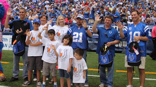 Cargo Services Inc. signs on as campaign sponsor for Indiana Books for Youth campaign and kicks off season with Indianapolis Colts today at HAYNES International.