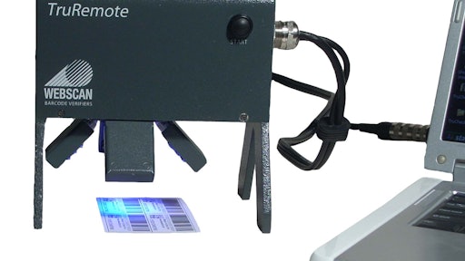 Webscan Inc.’s TruCheck 2D UV verifies invisible 2D bar codes that are visible only under UV light.