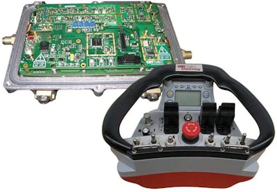 Featured (Top left), Laird Technologies SIAMnet communication system and (bottom right) LRC/ML remote control system.