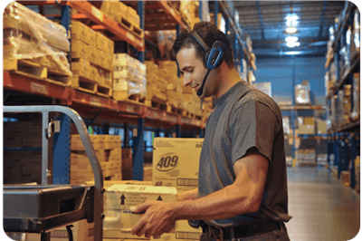 Vocollect’s SRX2 wireless headset enhances operational efficiency for workers in distribution centers and warehouses.