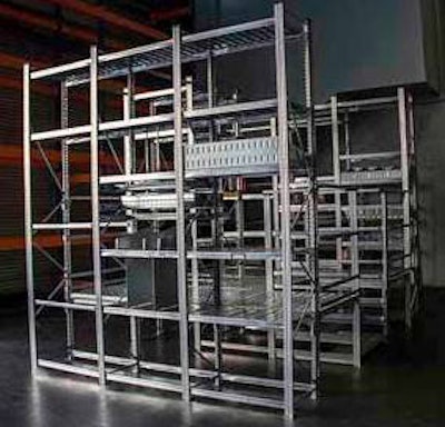 Hannibal Industries’ Metalsistem Mezzanine features both the UNIRACK and Super 1-2-3 shelving products.