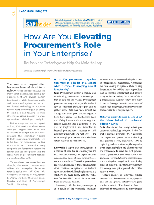 Elevating Procurements Role 1