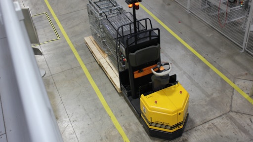 Dematic's FlexTruck easy kit comes with all the modules required to configure an automatic pallet delivery system.