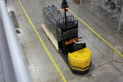 Dematic's FlexTruck easy kit comes with all the modules required to configure an automatic pallet delivery system.