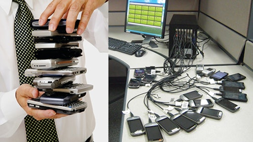 Automated tools streamline mobile device refurbishing operations by allowing for simultaneous batch processing of multiple devices.