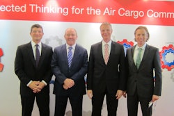 Pictured (from left to right) during the World Cargo Symposium in Doha: John DeBenedette, Managing Director, WIN; David Yokeum, President and CEO, WCA; Felix Keck, Vice President Corporate Relations, CHAMP Cargosystems; Aike Hoefft, Head of Forwarder & Global Distribution Services, CHAMP Cargosystems