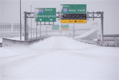 The blizzard that hit the East Coast interrupted shipping operations Friday and logistics companies cautioned that some deliveries could be delayed.