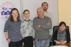 From left to right: Julia Artamonova, operations; Tamar Tvildiani, accounts; Pavle Chikhladze, customs and warehousing; David Bakuradze, customer service; and Nina Inasaridze, operations