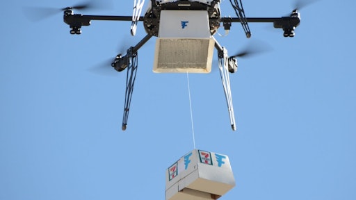 During the 7-Eleven delivery, which took place in Reno, Nevada, on July 10, Flirtey successfully transported: Slurpees, a chicken sandwich, donuts, hot coffee and candy to the home of the family who placed the order.