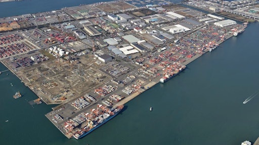 The Tobishima Pier Container Terminals at the Port of Nagoya. Nagoya leads all ports with a potential $2.3 billion cost to insurers from a one-in-500-year event because of the threat from earthquakes and windstorms, according to risk-modeling firm RMS Inc.