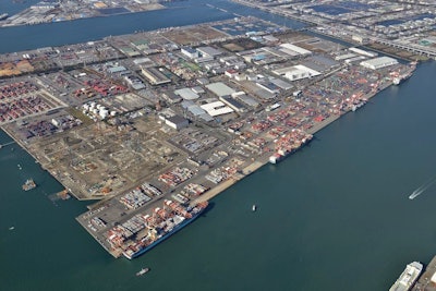 The Tobishima Pier Container Terminals at the Port of Nagoya. Nagoya leads all ports with a potential $2.3 billion cost to insurers from a one-in-500-year event because of the threat from earthquakes and windstorms, according to risk-modeling firm RMS Inc.