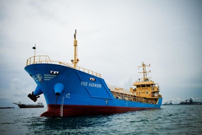 The MT Vier Harmoni, carrying 900,000 liters of diesel, is being searched in Batam Island, Indonesia.