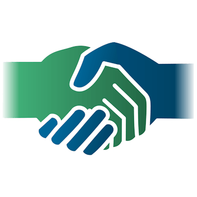 Handshake icon GREEN BLUE svg 58eb86540947b
