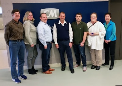Receiving the 2016 Service Star Award, from left: Jim Stevens, Continental Mills; Dawn Dempsey, Yusen Logistics; Eddie Simmons, Continental Mills; Jason Abramowitz, Yusen Logistics; Joel Shackelford, Continental Mills; Lorijo Arens, Yusen Logistics; and Mary Barrigan, Continental Mills.