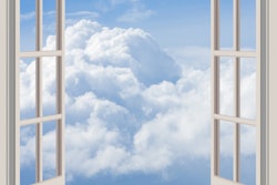 Clouds Through Window Frame