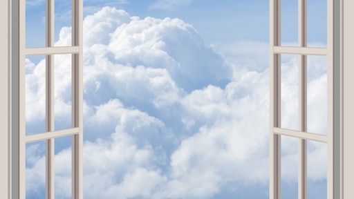 Clouds Through Window Frame