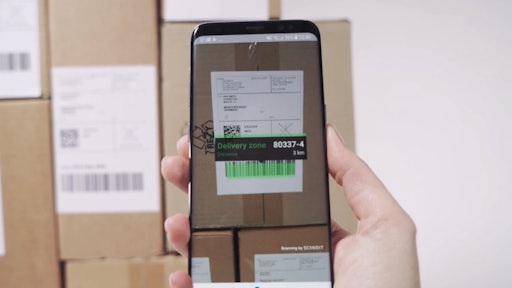 Mobile Device Scans Barcode