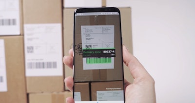 Mobile Device Scans Barcode