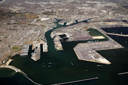 Aerial View Port Of Los Angeles