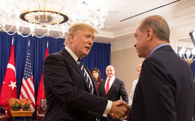 President Donald J. Trump and President Recep Tayyip Erdoğan of Turkey at the United Nations General Assembly.