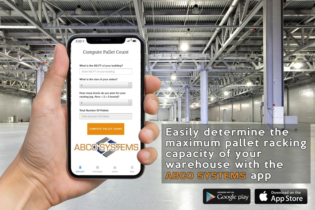 ABCO Systems Launches Free Warehouse Pallet Racking Estimator App