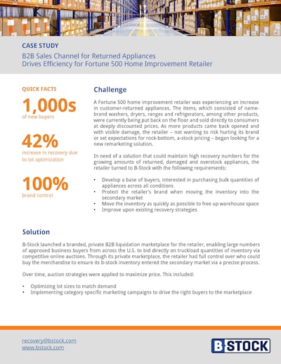 B Stock Case Study Fortune 500 Retailer Page 1