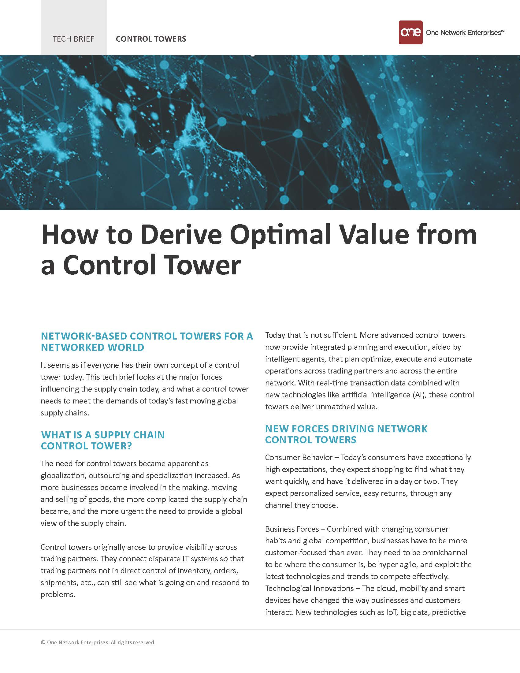 Control Tower Tech Brief Page 1