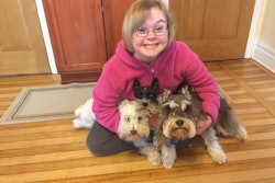 Grace Jagler with her rescue dogs.
