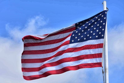 American Flag Clouds Flag Flagpole 457563