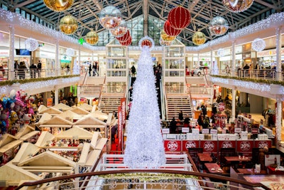 Building Christmas Tree Indoors Mall 186613