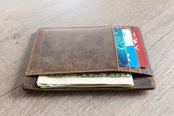 Brown Leather Wallet And Us Dollar Banknote 915915