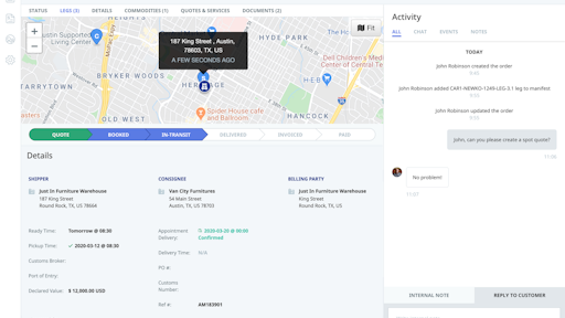The Rose Rocket Customer Portal With Geotab Eld Integration To Offer Real Time Track And Trace Data