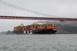 MSC Anna arriving at Port of Oakland