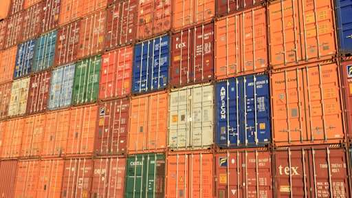 Blue White Orange And Brown Container Van 163726
