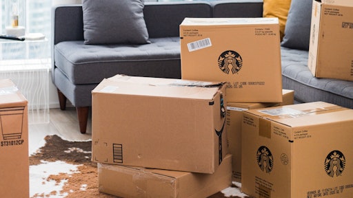 Cardboard Boxes On Living Room 3434533
