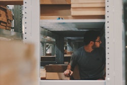 Stock Man In Warehouse