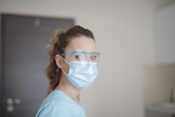 Woman In Blue Shirt Wearing Face Mask 3881247