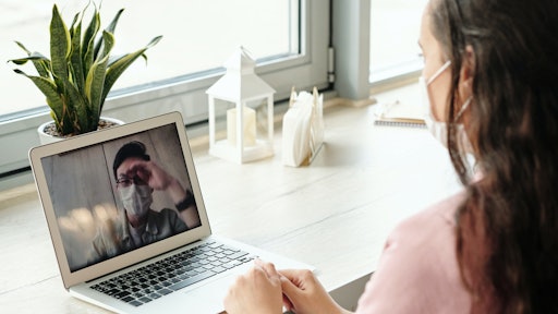 Woman Using Her Laptop On Video Call 4031821