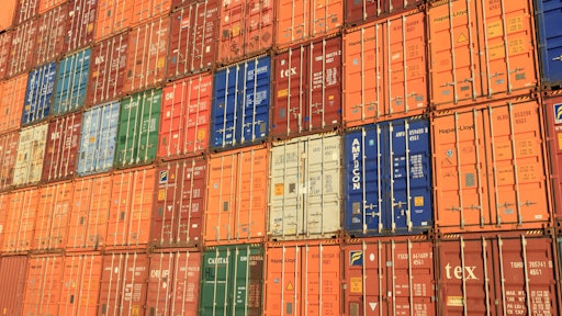 Blue White Orange And Brown Container Van 163726